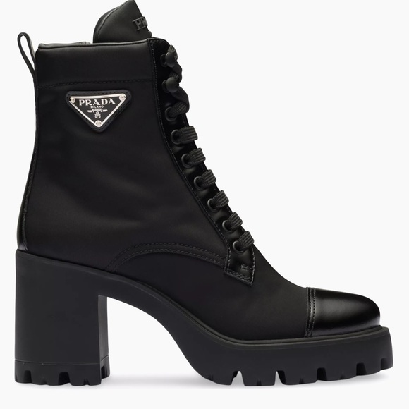 Prada Re-Nylon and Leather Boots - NEVER WORN! Size 41 - Picture 1 of 7